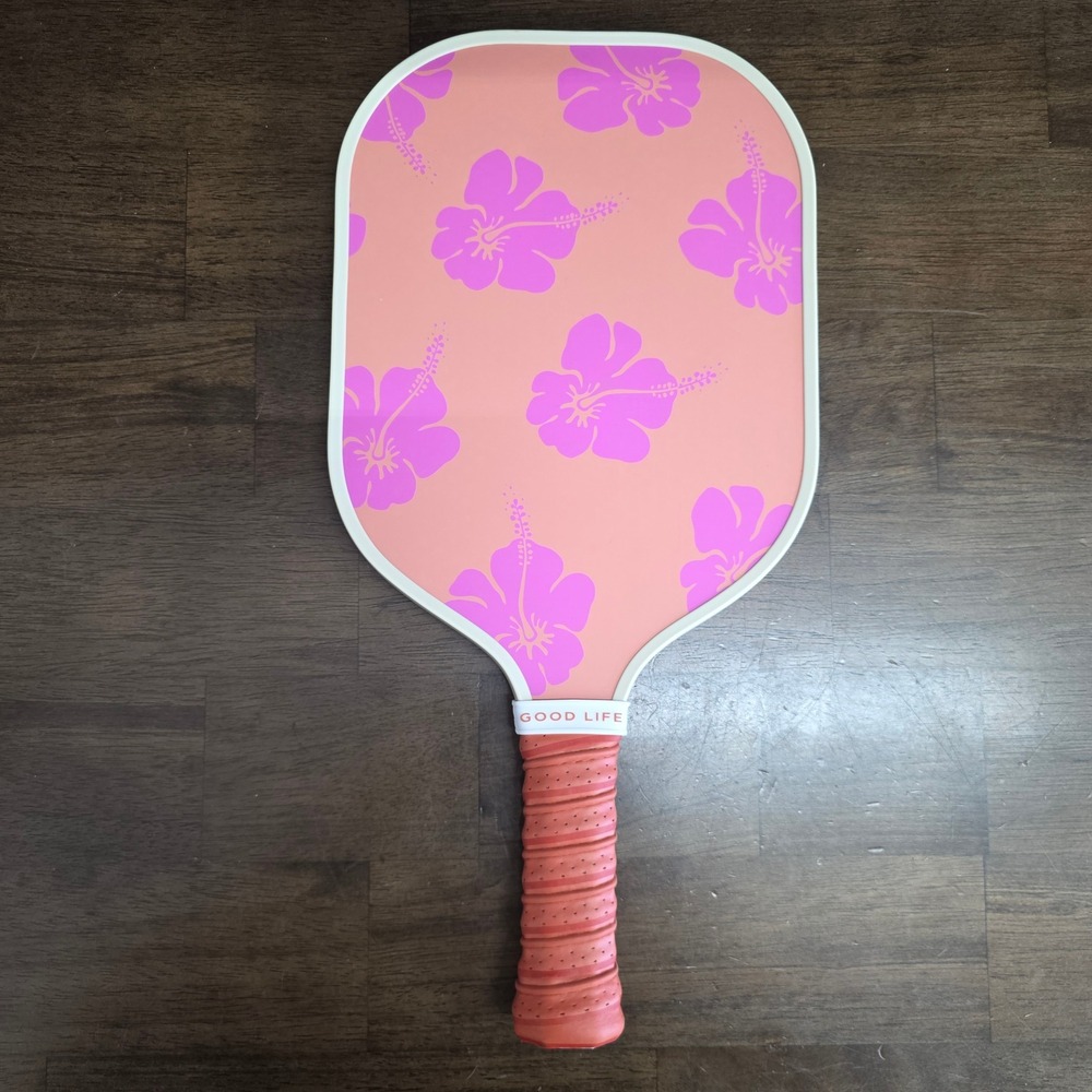 Aloha Collection Pickleball Paddle Pink Hibiscus Floral Print Hawaii